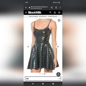 MERMAID STRAPS SKATER POCKET DRESS